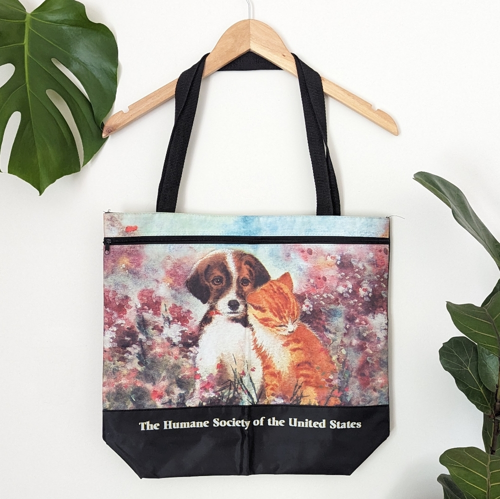 Humane Society | Vintage Tote Bag Puppy + Kitty